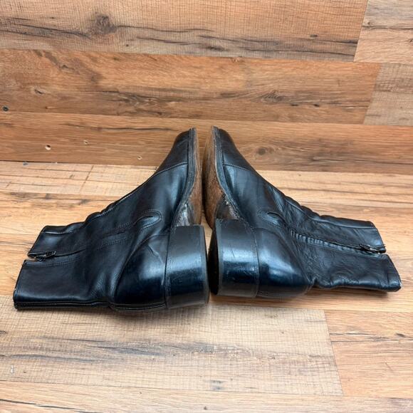 Vintage Cat\'s Paw Men\'s 8.5D black Leather Ankle Boots main image 8